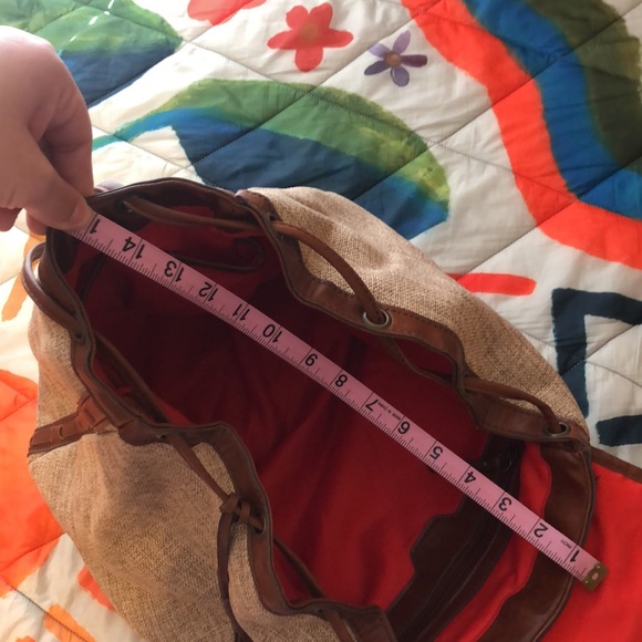 Lucky Brand Burlap Rucksack - Picture 9 of 9